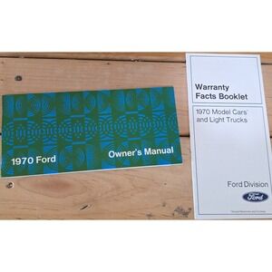 Vintage 1970 Ford Owners Manual and Warranty Facts Booklet Cars Light Trucks